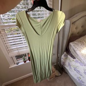 Midi green summer dress